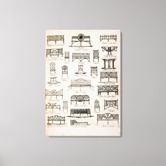 Design voor tuinzittenden, van 'A Compendium of Dr Canvas Afdruk (Voorkant)