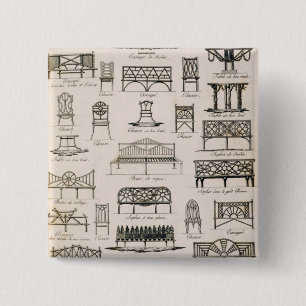 Design voor tuinzittenden, van 'A Compendium of Dr Vierkante Button 5,1 Cm