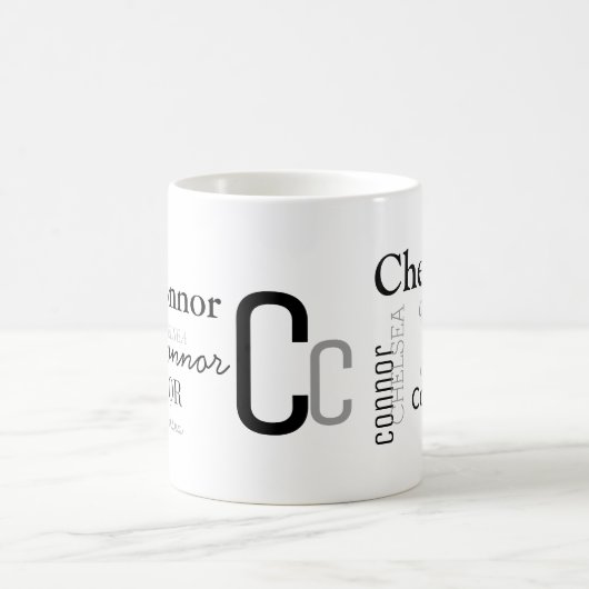 Design voor typografie personaliseren koffiemok (Center)