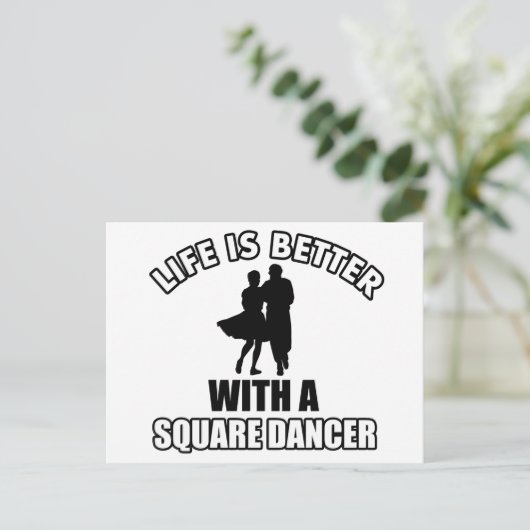 Design voor vierkant dansen briefkaart (Staand voorkant)