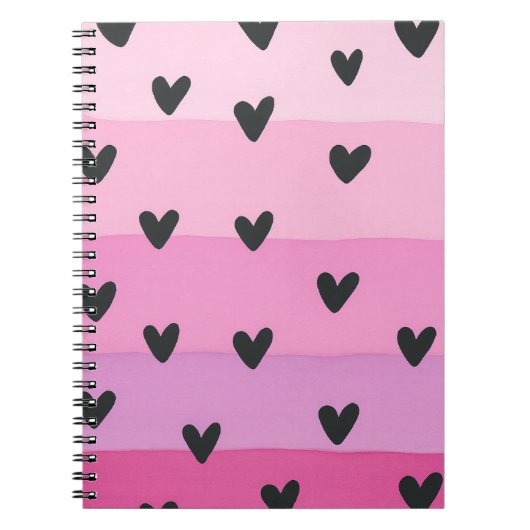 Design-Waterverf met hartthema Notitieboek (Voorkant)