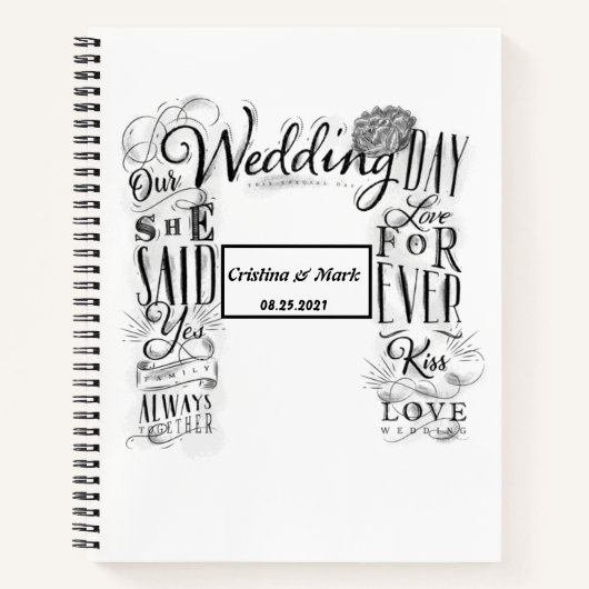  Design Wedding Guestbook Notitieboek (Voorkant)