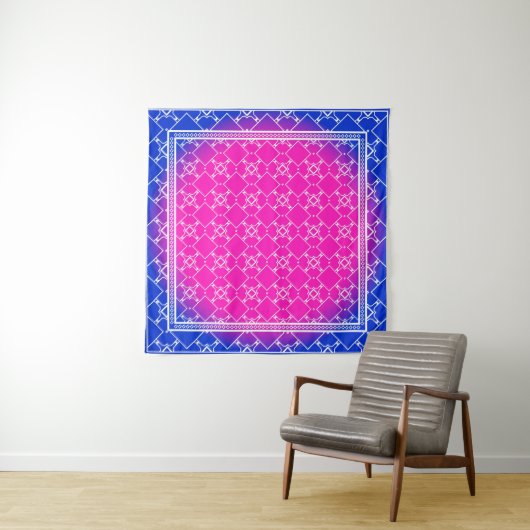 Design with abstract hand drawn geometric pattern  wandkleed (In Situ (horizontaal))