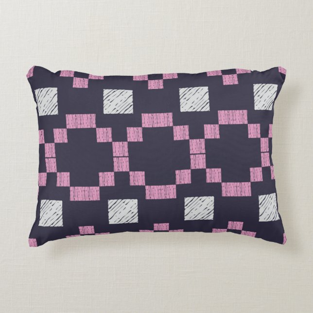 Design with manual hatching. Ethnic boho ornament. Accent Kussen (Voorkant)