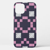Design with manual hatching. Ethnic boho ornament. Case-Mate iPhone Case (Achterkant)