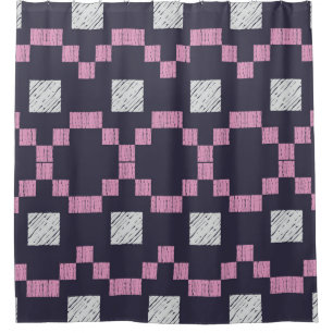 Design with manual hatching. Ethnic boho ornament. Douchegordijn