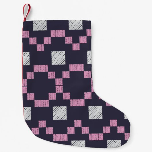 Design with manual hatching. Ethnic boho ornament. Kleine Kerstsok (Voorkant)