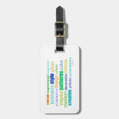 Design Word Collage Bagagelabel (Voorkant verticaal)