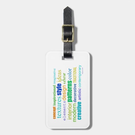 Design Word Collage Bagagelabel (Voorkant verticaal)