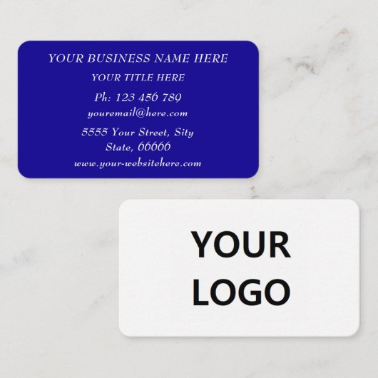 Design Your Branded Logo Business Cards Template Visitekaartje (Voorkant / Achterkant)