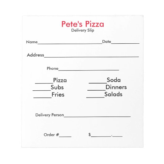 "Design-Your-Ewn"-ordeschuiven Notitieblok (Voorkant)