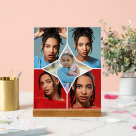 Design Your Own 5 Photo Collage Acryl Bord