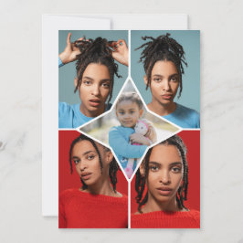 Design Your Own 5 Photo Collage Bedankkaart