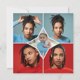 Design Your Own 5 Photo Collage Kaart