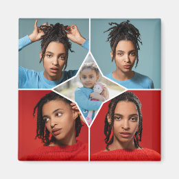 Design Your Own 5 Photo Collage Magneet
