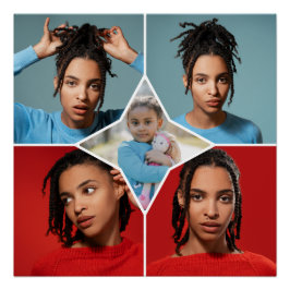 Design Your Own 5 Photo Collage Perfect Poster