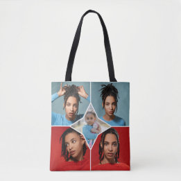 Design Your Own 5 Photo Collage Tote Bag