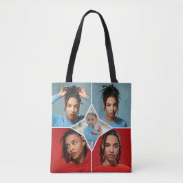 Design Your Own 5 Photo Collage Tote Bag