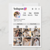 Design Your Own 7 Photo Collage Aankondiging (Voorkant)