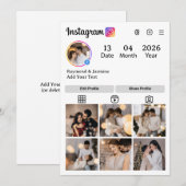 Design Your Own 7 Photo Collage Bedankkaart (Voorkant / Achterkant)