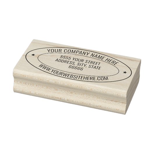 Design Your Own Address Oval Rubber Stamp Example Rubberstempel (Stempel)