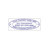 Design Your Own Address Oval Stamp Template Zelfinktende Stempel (Design)