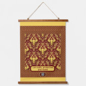 Design Your Own Baroque Mandala-Inspired Elephant  Hangend Wandkleed (Voorkant 2)