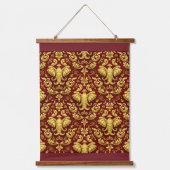 Design Your Own Baroque Mandala-Inspired Elephant  Hangend Wandkleed (Voorkant 3)