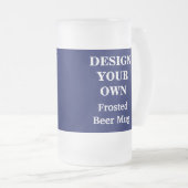 Design Your Own Beer Mug - Blue and White Matglas Bierpul (Voorkant rechts)
