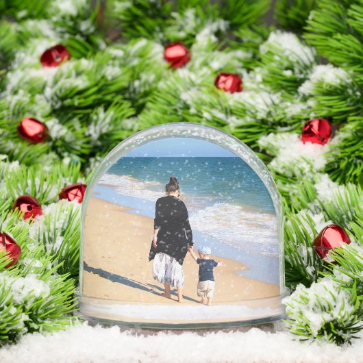 Design Your Own Custom Photo Snow Globe Sneeuwbol (Kerstmis)