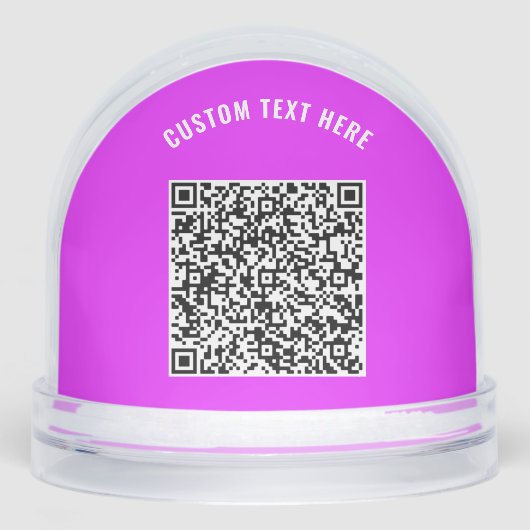 Design Your Own Custom Text and QR Code Sneeuwbol (Voorkant)