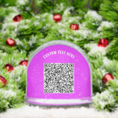 Design Your Own Custom Text and QR Code Sneeuwbol (Kerstmis)