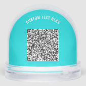 Design Your Own Custom Text and QR Code Sneeuwbol (Achterkant)