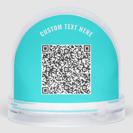 Design Your Own Custom Text and QR Code Sneeuwbol (Achterkant)