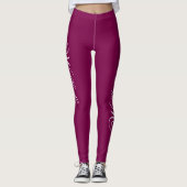 Design Your Own Name on Stylish Wine Leggings (Voorkant)