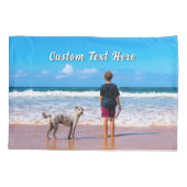 Design Your Own Pet Photo Pillow Cases Custom Text Kussensloop (Achterkant-Links)