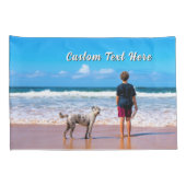 Design Your Own Pet Photo Pillow Cases Custom Text Kussensloop (Achterkant-Rechts)