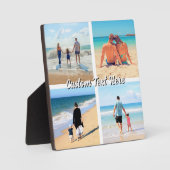Design Your Own Photo Collage Plaque Custom Text Fotoplaat (Voorkant)