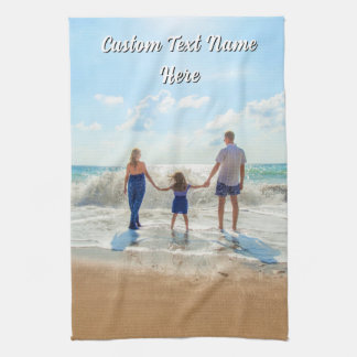 Design Your Own Photo Kitchen Towels Custom Text Theedoek