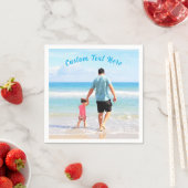 Design Your Own Photo Napkins Custom Text Name Servet (Insitu)