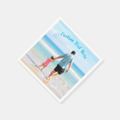 Design Your Own Photo Napkins Custom Text Name Servet (Hoek)