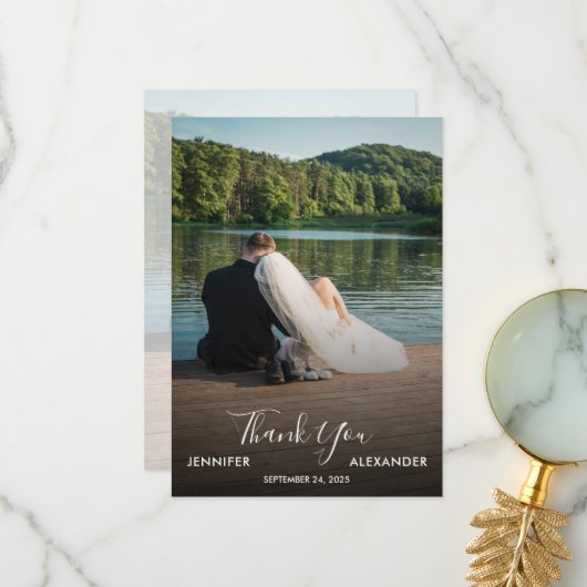 Design your own photo Thank you Wedding card Bedankkaart (Voorkant / Achterkant in situ)