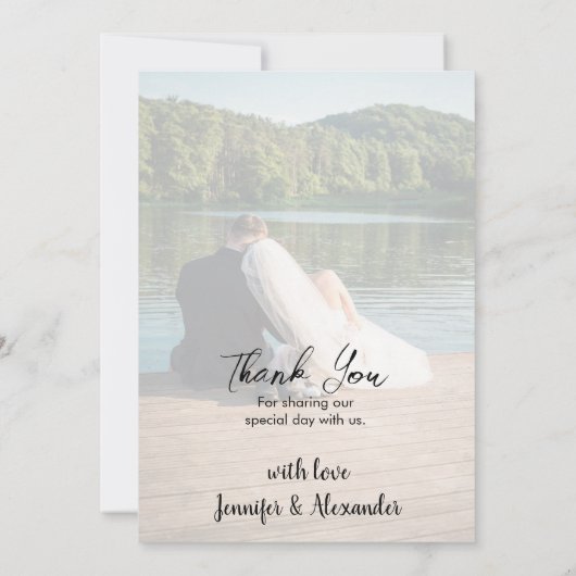 Design your own photo Thank you Wedding card Bedankkaart (Achterkant)
