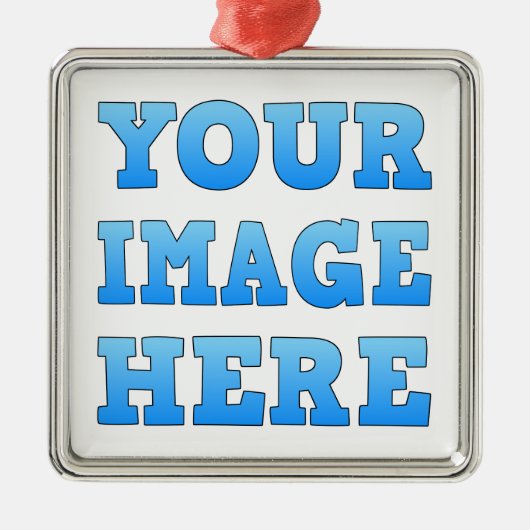 Design Your Own Premium Square Ornament (Voorkant)