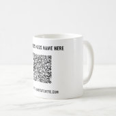 Design Your Own QR Code Coffee Mug Custom Text Koffiemok (Voorkant rechts)