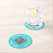 Design Your Own QR Code Paper Coasters Custom Text Kartonnen Onderzetters (Insitu)