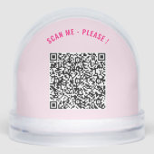 Design Your Own QR Code Scan Info Personalized Sneeuwbol (Voorkant)