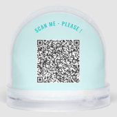 Design Your Own QR Code Scan Info Personalized Sneeuwbol (Achterkant)
