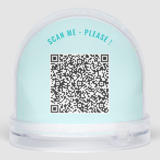 Design Your Own QR Code Scan Info Personalized Sneeuwbol (Achterkant)