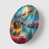 Design Your Personalized Custom Christmas Ronde Klok (Hoek)